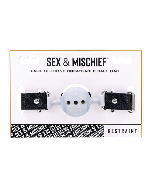Sex And Mischief Lace Silicone Breathable Ball Gag For Comfort