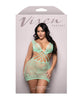 Carica l'immagine nel visualizzatore Galleria, Vixen Yours Truly Strappy Floral Knit Crossover Dress - Mint QN
