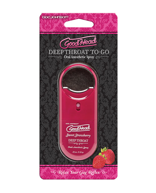 GoodHead Deep Throat Spray To Go Strawberry Enhances Oral Pleasure
