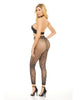 Load image into Gallery viewer, Pink Lipstick Gives You Hell Halter Bra, Pantyhose &amp; G-String Black O/S
