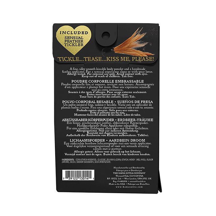 Kama Sutra Honey Dust 1 Oz Tropical Mango Body Powder With Feather Applicator