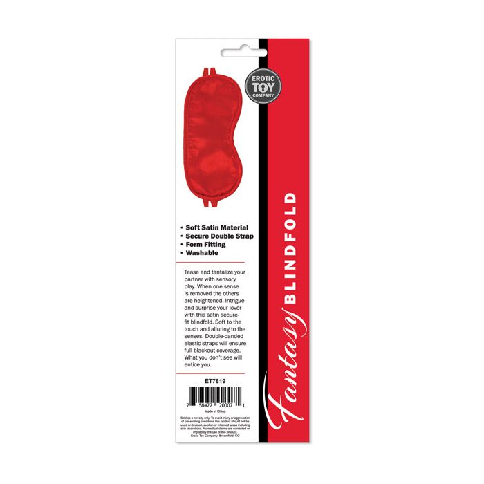 Erotic Toy Company Satin Fantasy Blindfold - Red