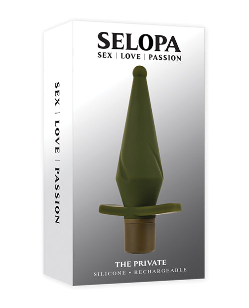 Selopa The Private Green Vibrating Butt Plug With Ball Point Tip