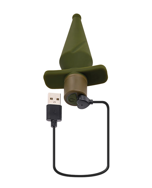 Selopa The Private Green Vibrating Butt Plug With Ball Point Tip