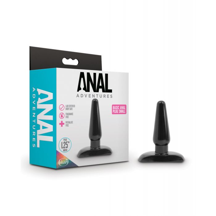 Blush Anal Adventures Basic Anal Plug - Small Black