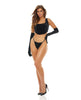 Afbeelding laden in Galerijviewer, Bombshell Boudoir Cropped Zip Back Corset Black LG
