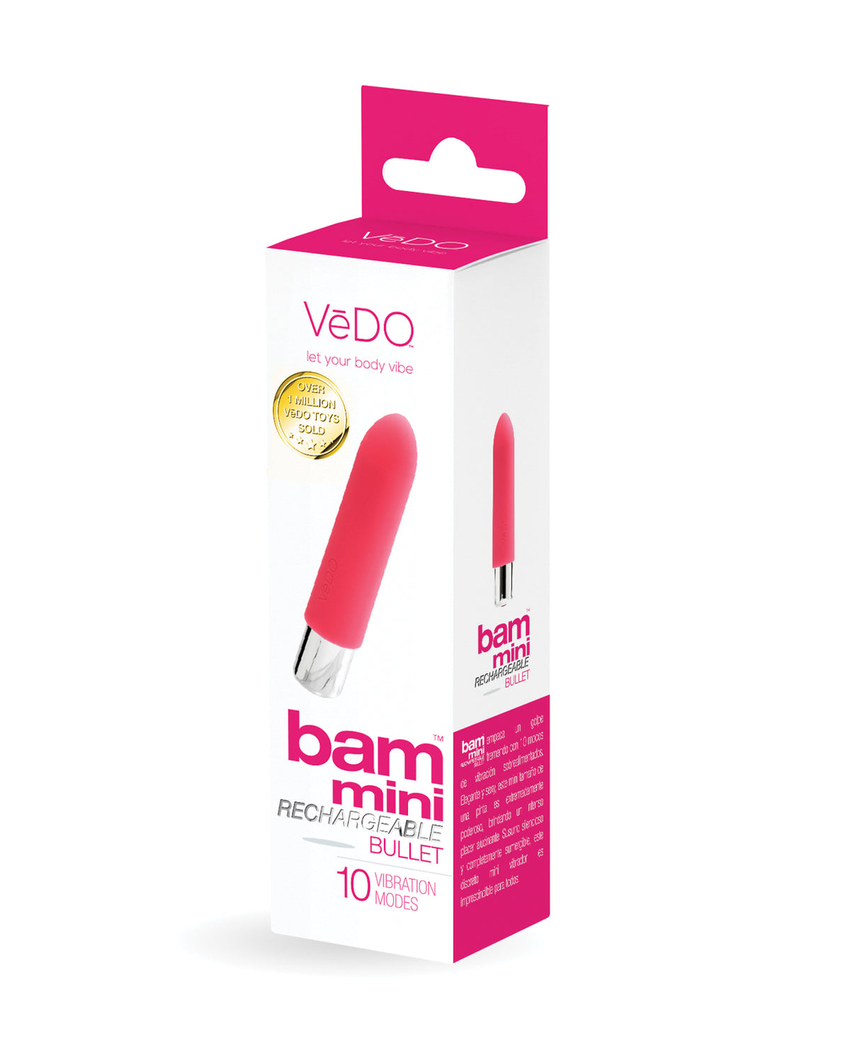 VeDO Bam Mini Rechargeable Bullet Vibe - Foxy Pink