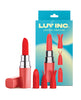 Load image into Gallery viewer, Luv Inc. Lipstick Vibrator w/4 Heads - Coral
