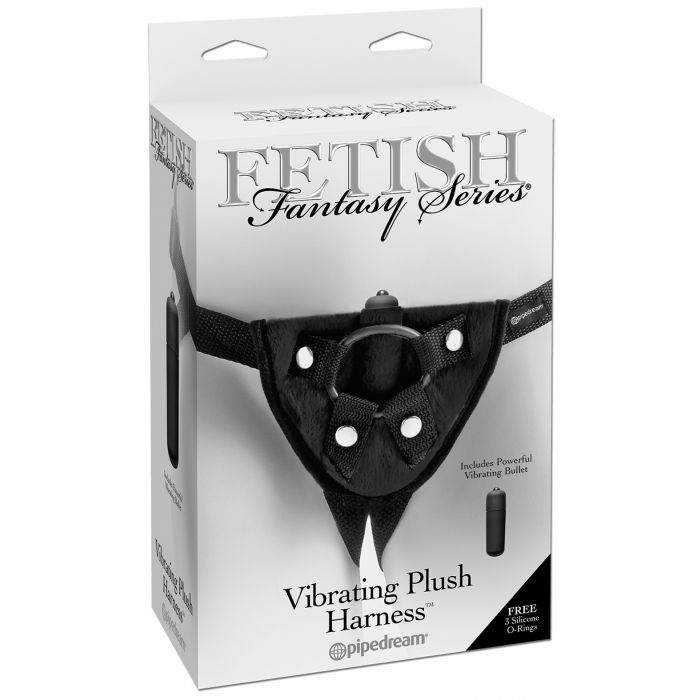 Fetish Fantasy Series Vibrating Plush Harness - Black