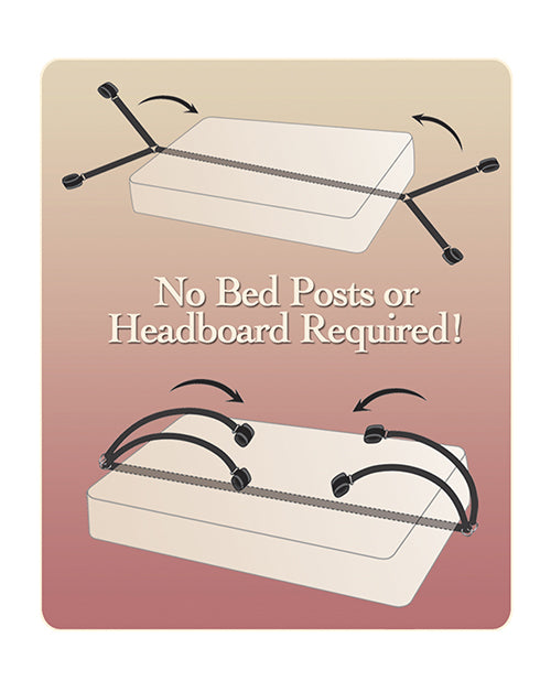 Kit di Bondage con Cinghie per Letto della Serie Fetish Fantasy