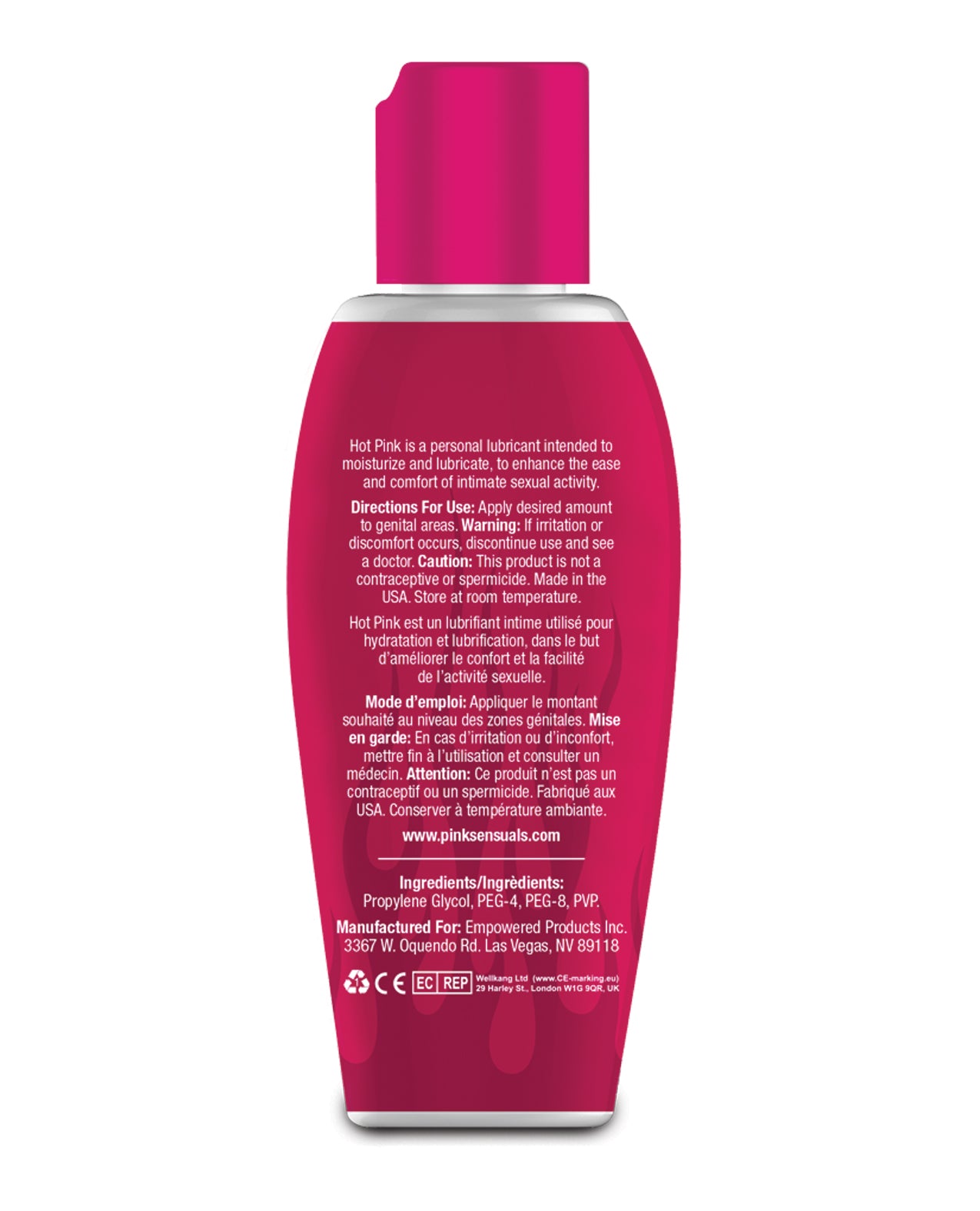 Lubricante Rosa Intenso - Botella de 2.8 oz