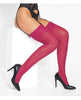 Load image into Gallery viewer, Raspberry Sheer Nylon Thigh High Stockings One Size Fits Most

