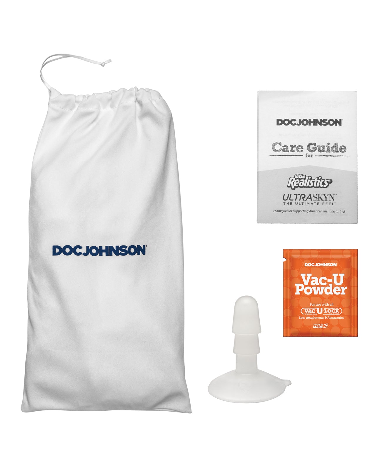 Realistic 8" ULTRASKYN Cock w/Balls - White