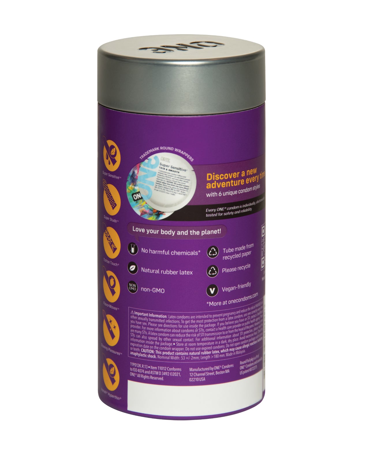 One Mixed Pleasures Kondomer - Glas med 12