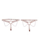 Afbeelding laden in Galerijviewer, Sex And Mischief Peaches N CreaMe Pearl Garters With Rose Gold O Ring
