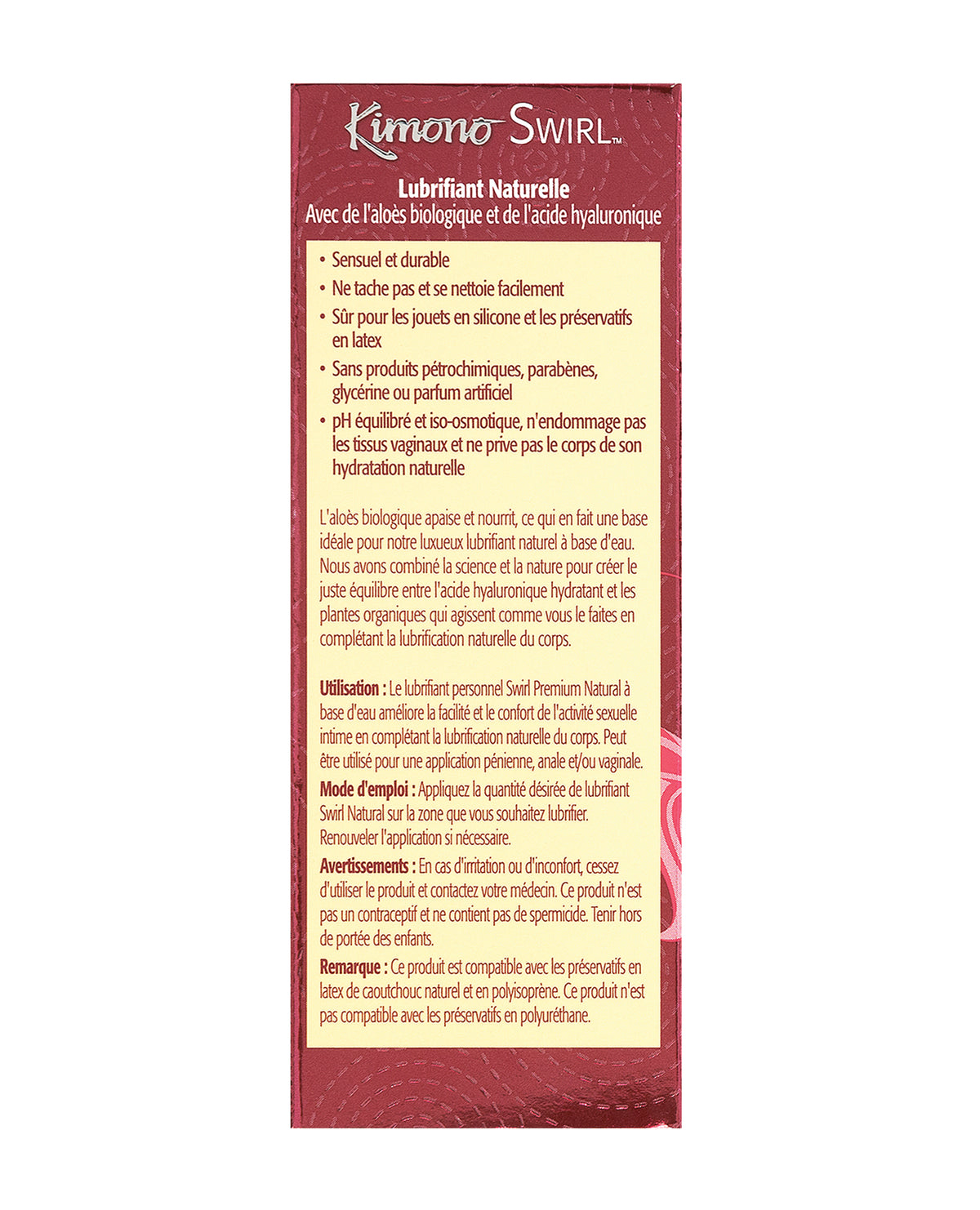 Kimono Swirl Natural Lubricant - 3.4 oz Pump