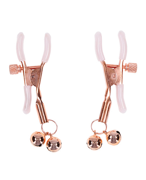 Sex and Mischief Peaches N CreaMe Bell Nipple Clamps Adjustable