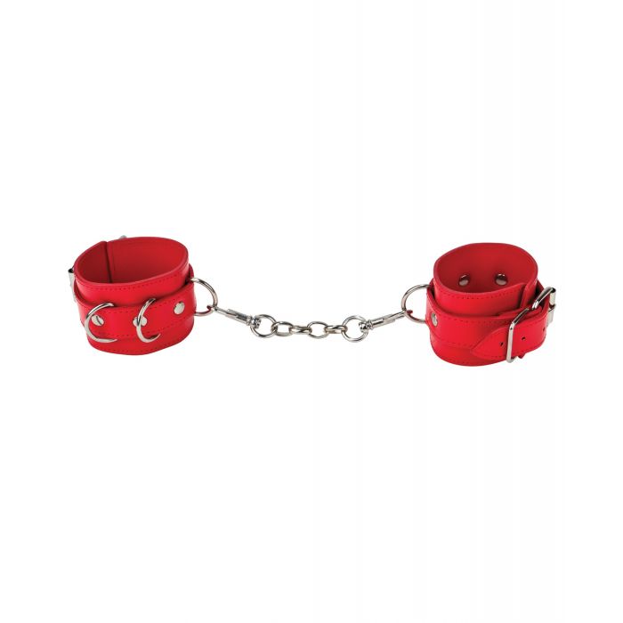 Load image into Gallery viewer, Shots Ouch Leather Cuffs - Red
