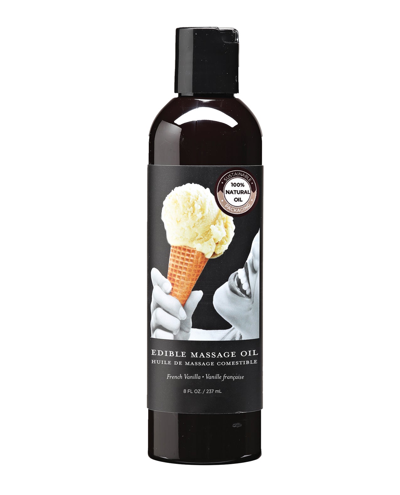 Earthly Body Syötävä Hierontaöljy - 8 oz Ranskalainen Vanilja