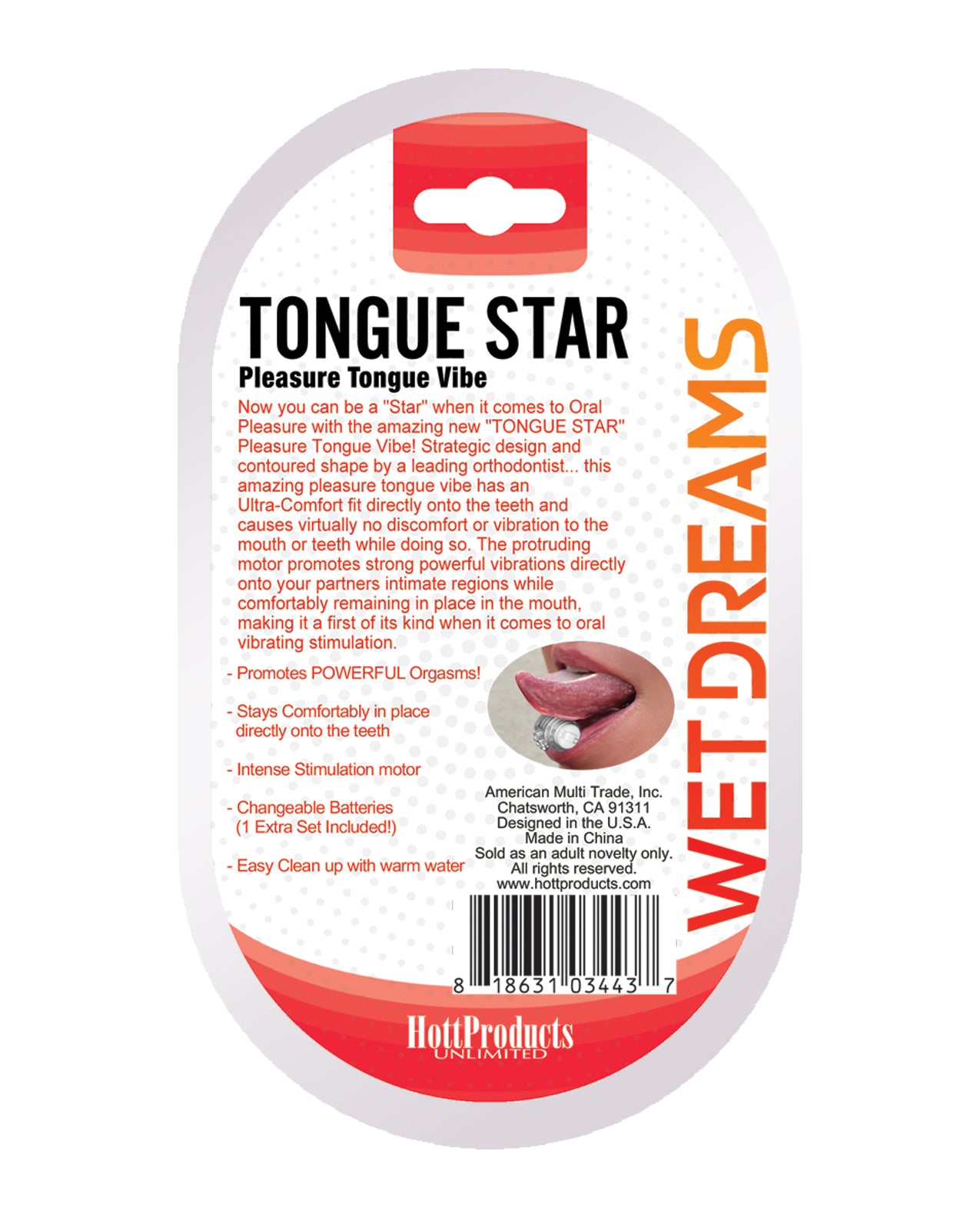 Vibrador Wet Dreams Tongue Star - Transparente