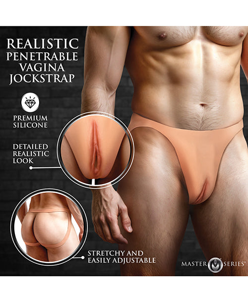Pussy Strap Silicone Vagina Jockstrap Realistic Vulva Sex Toy