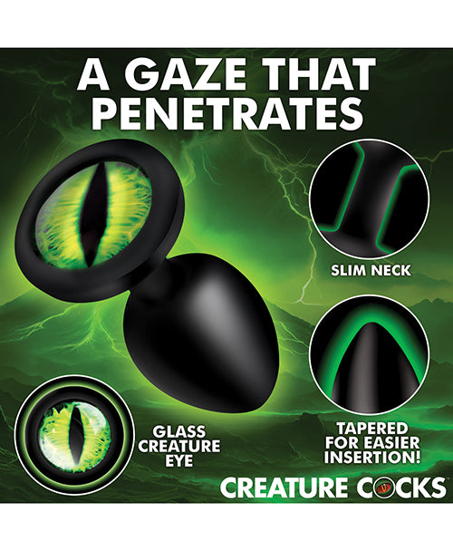 Creature Eye Green Cat Eye Silicone Butt Plug Small Body Safe
