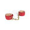 Încărcați imaginea în vizualizatorul Galerie, Spartacus PU Wrist Cuffs w/Plush Lining - Red
