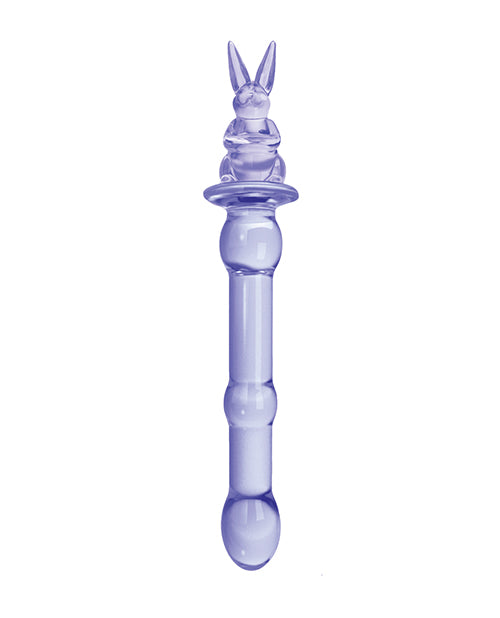 Glass Menagerie Rabbit Dildo Pink Crystal Glass Wand