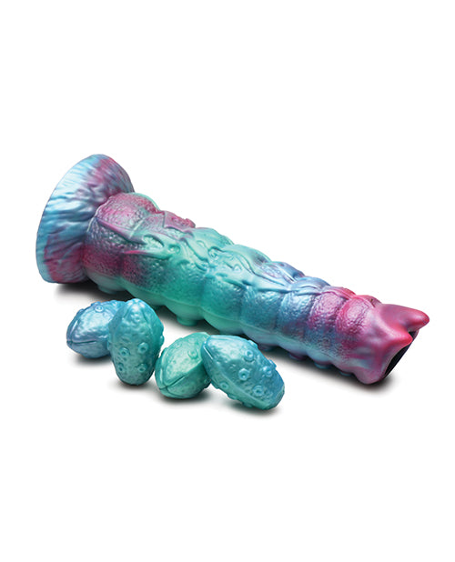 Load image into Gallery viewer, Creature Cocks Galactic Breeder Ovipositor Silicone Dildo w/Eggs - Multi Color
