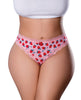 Load image into Gallery viewer, Sweet Treats Crotchless Thong w/Wicked Sensual Care Strawberry Lube - Pink QN

