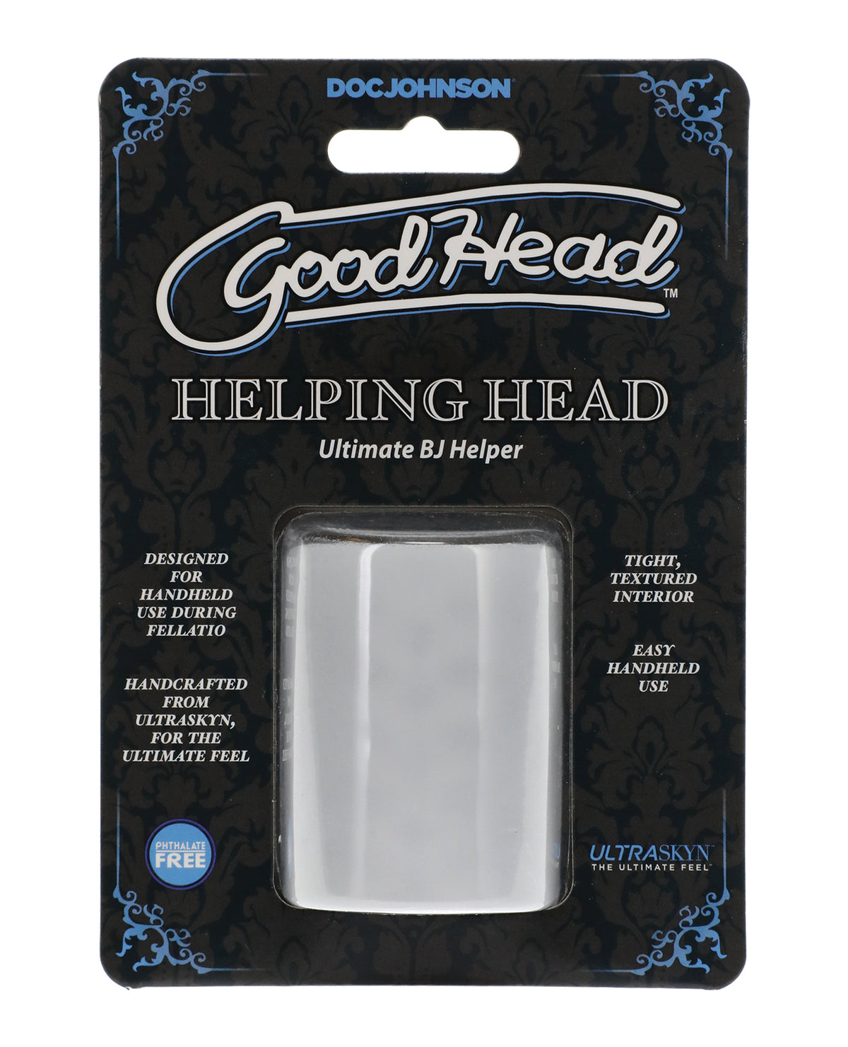 GoodHead Helping Head Ultimate BJ Helper 2 Inch Masturbator Clear