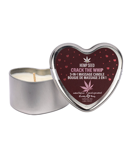 Earthly Body Valentines 3 In 1 Massage Heart Candle Scented