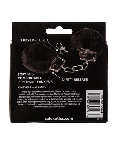 Verspielte pelzige Manschetten - Schwarz