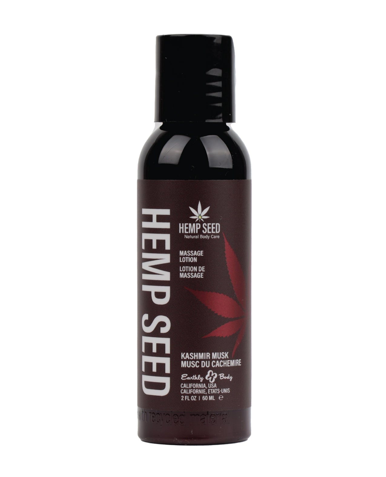 Earthly Body Hemp Seed Massage Lotion - 2 oz Kashmir Musk
