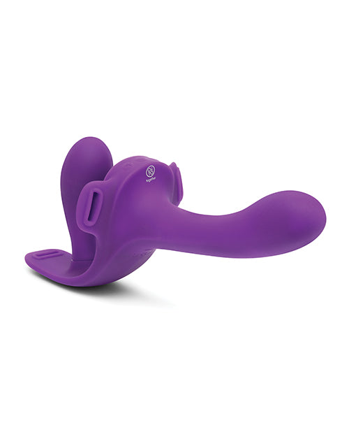 Lock In Dual Ended Vibrating Strap On And Harness Set