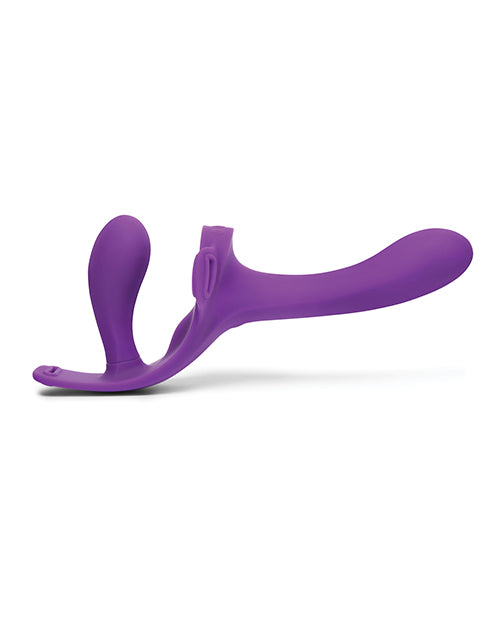 Lock In Dual Ended Vibrating Strap On And Harness Set