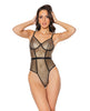 Load image into Gallery viewer, Holiday Metallic Fishnet Teddy w/Underwire Cups Black/Gold XL
