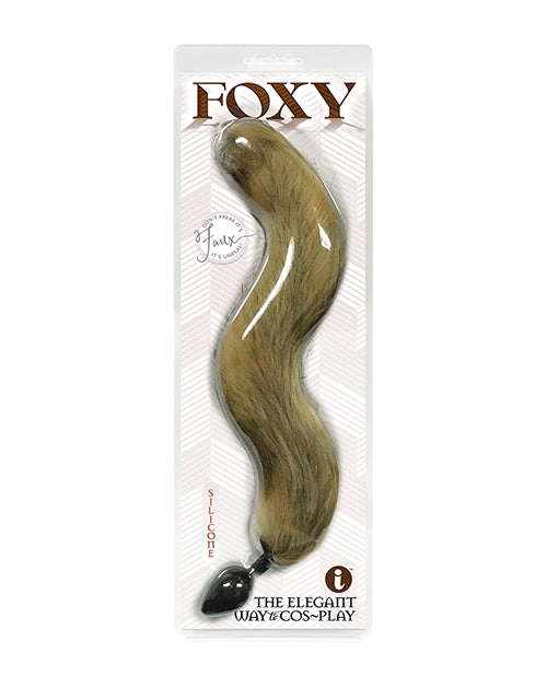Plug anal en silicone queue de renard Foxy Fox - Or