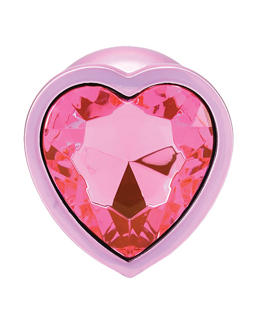 Booty Bling Jeweled Metal Butt Plug Large Pink Crystal