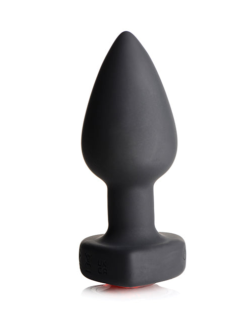 Booty Sparks 28X Silicone Vibrating Red Heart Anal Plug With Remote Small