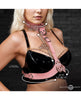 Bild in den Galerie-Viewer laden, Vixen Chest Harness For Women Pink Vegan Leather Adjustable Collar
