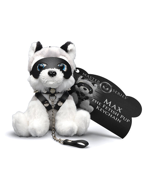Max The Fetish Pup Keychain With Vegan Leather Mask And Chain Leash
