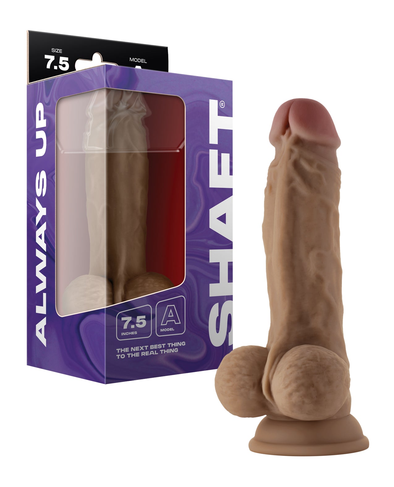 Shaft Model A Flexskin Liquid Silicone 7.5" Dong w/Balls - Oak