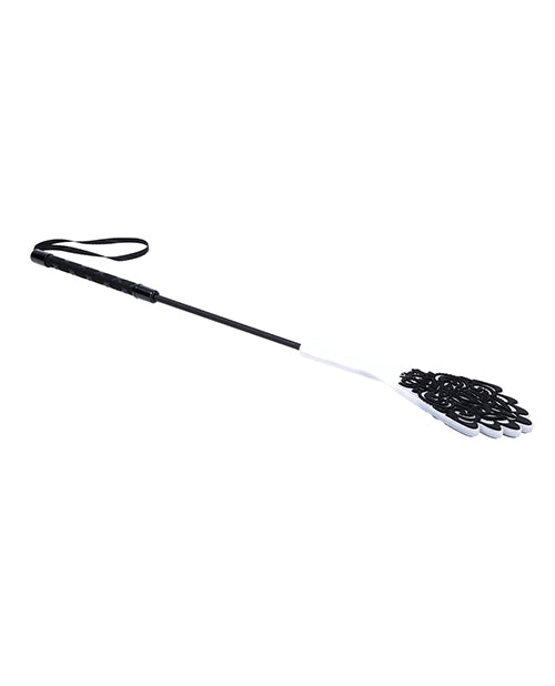 Sex and Mischief Lace Silicone Crop With Lace Pattern Tip