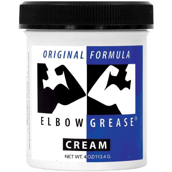 Elbow Grease Original Cream 4 Oz Jar Mineral Oil Based Lubricant For Solo And Couples Play