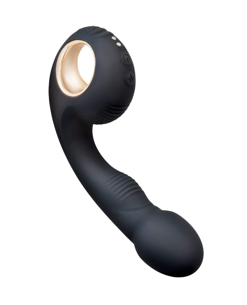 Bodywand G Play Ergonomic Dual Motor G Spot Clitoral Vibrator Black