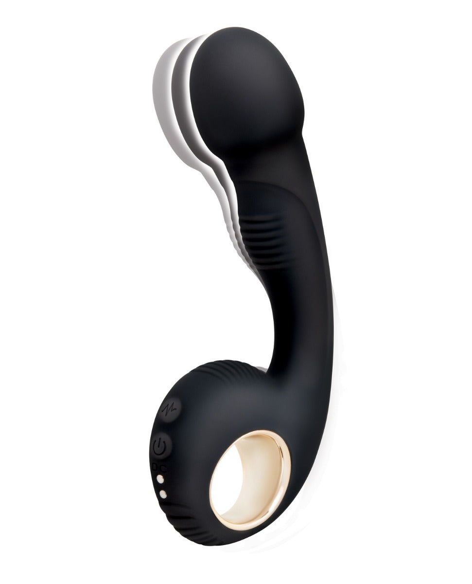 Bodywand G Play Ergonomic Dual Motor G Spot Clitoral Vibrator Black