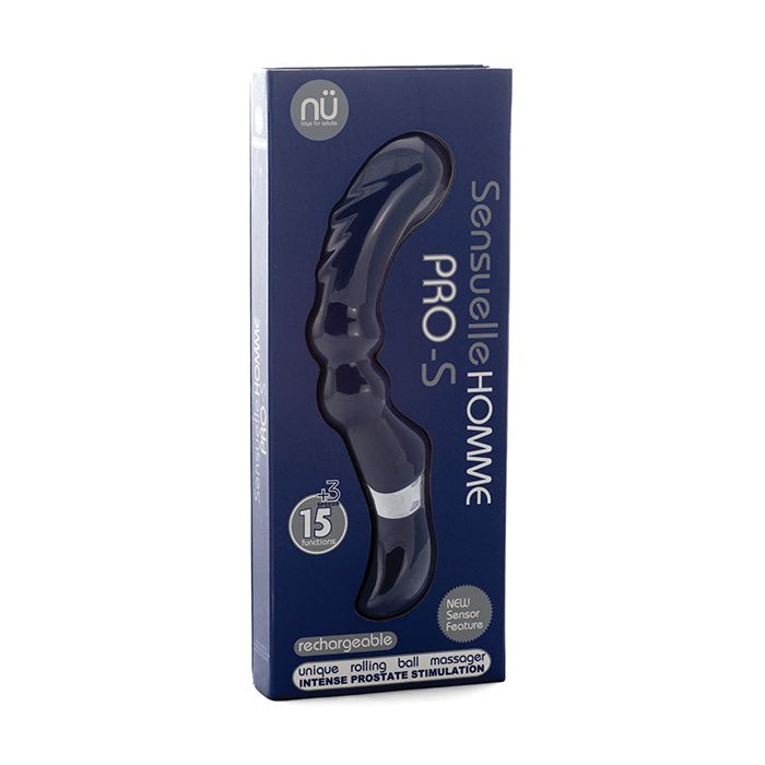 Load image into Gallery viewer, Nu Sensuelle Homme Pro S Prostate Massager - Navy Blue
