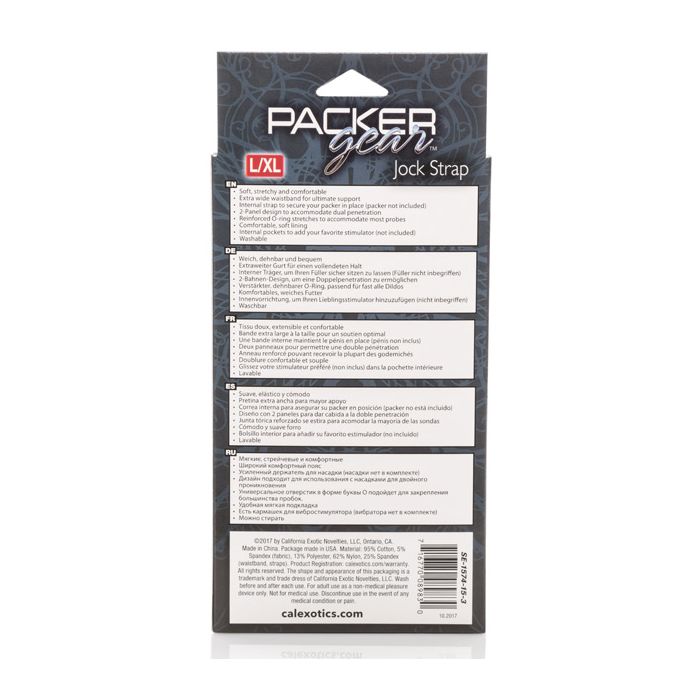 Packer Gear Jock Strap L/XL - Black