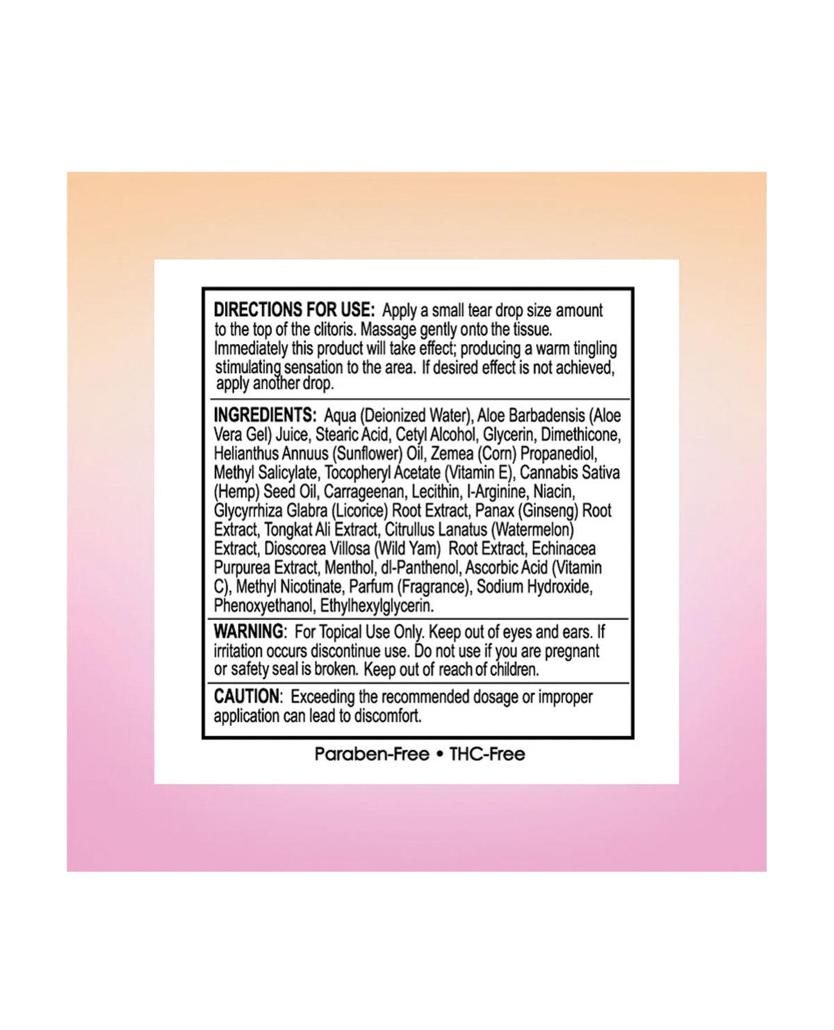 High Climax Female Stimulant w/Hemp Seed Oil - .5 oz